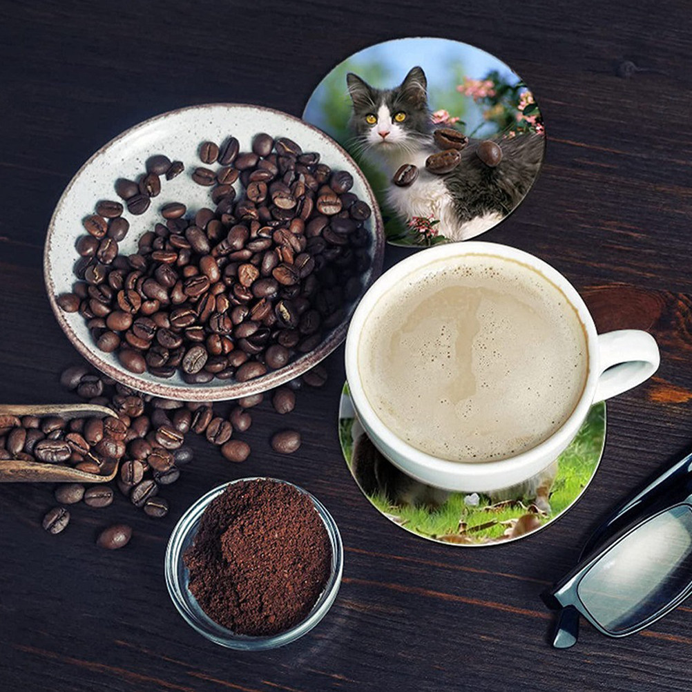 Coaster Sublimation Blank - 50Pcs Thermal Sublimation Coasters Round Sublimation