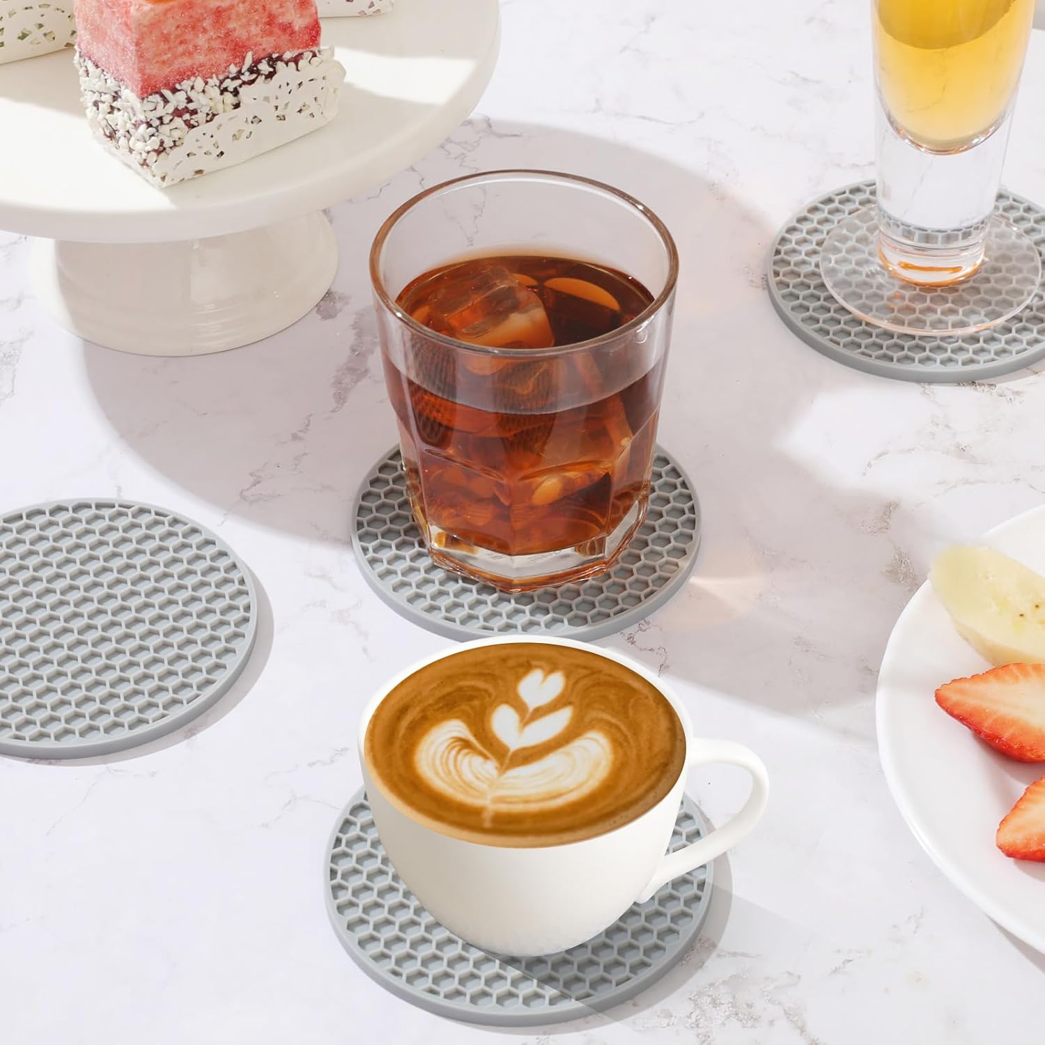 Silicone Coasters Set with Hol - Coaster Sublimation Blank review and price