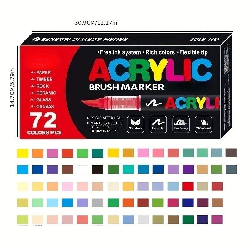 12-120 Colors Acrylic Paint Pe - Copic Marker Classic review and price